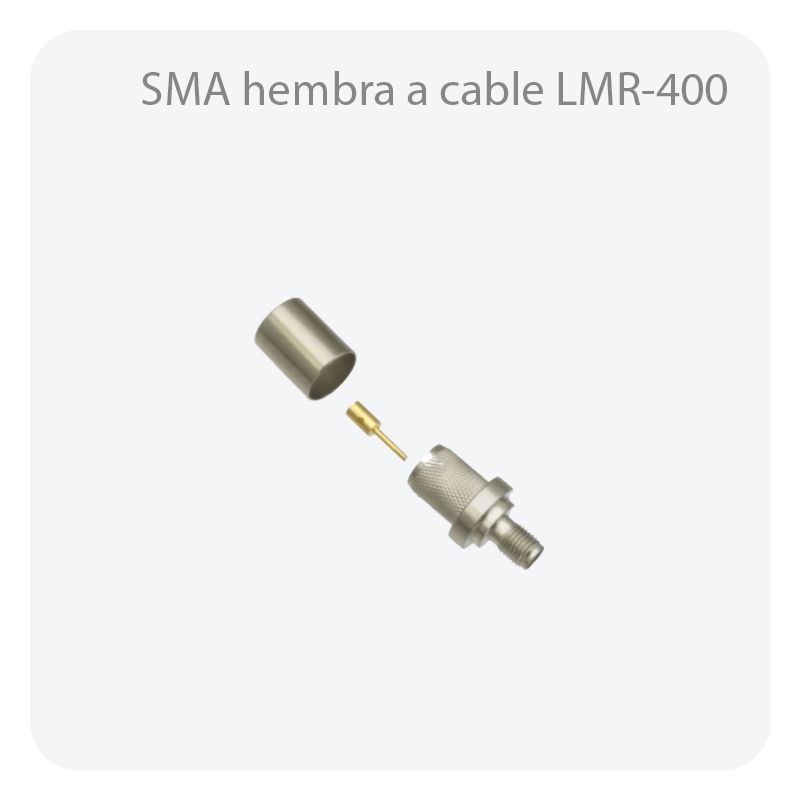 Conector SMA hembra para cable LMR-400