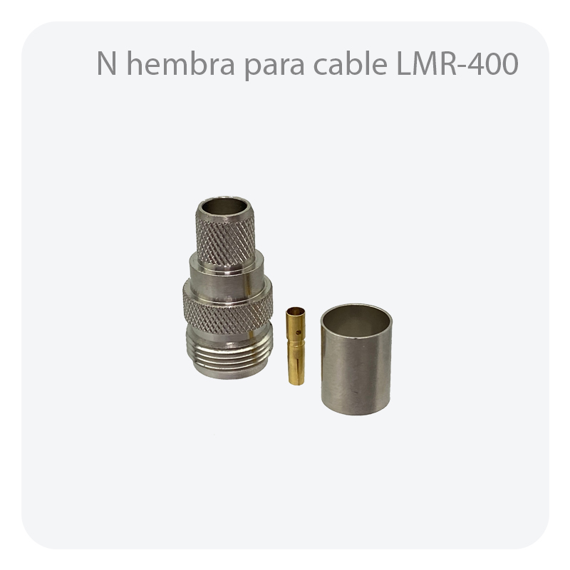Conector N hembra para cable LMR-400