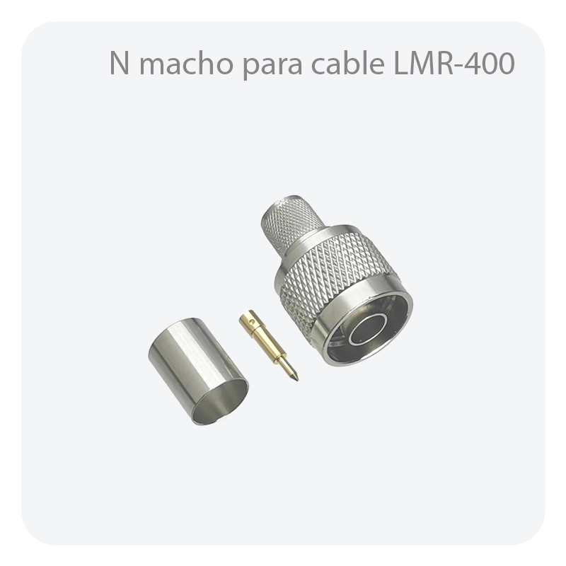 Conector N macho para cable LMR-400