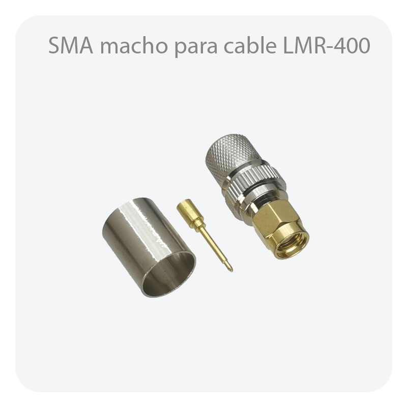 Conector SMA macho para cable LMR-400