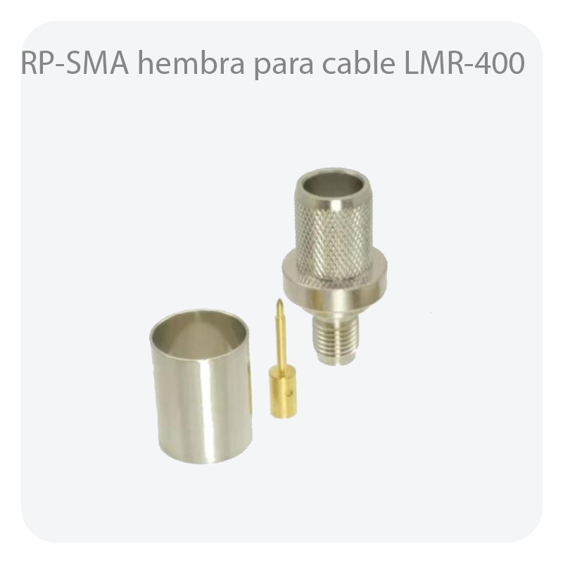 Conector RP-SMA hembra para cable LMR-400